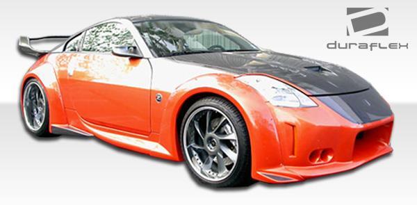 2003-2008 Nissan 350Z Z33 Vader 3 Wide Body Side Skirts Rocker - view 7