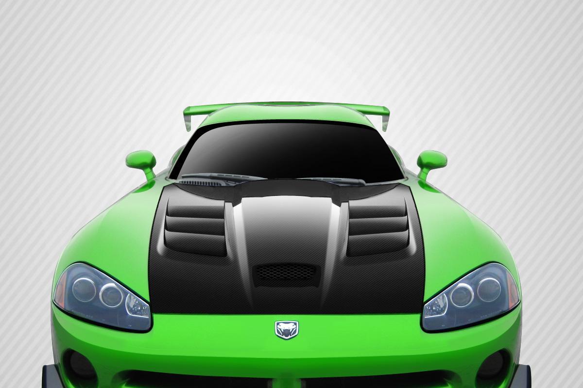 2003-2009 Dodge Viper ACR Look Hood, Carbon Fiber - view 1