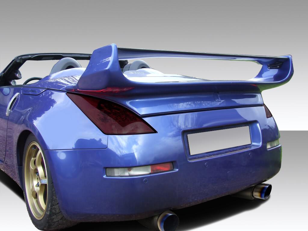 2003-2009 Nissan 350Z Z33 Convertible Vader 3 Rear Wing Trunk Lid - view 1