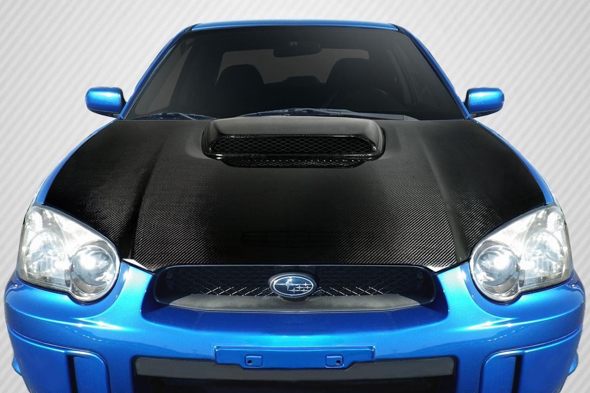 2004-2005 Subaru Impreza WRX STI STI Look Hood, Carbon Fiber - view 1