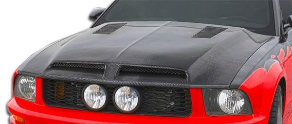 2005-2009 Ford Mustang GT500 Hood, Carbon Fiber - view 1