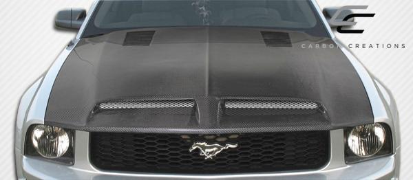 2005-2009 Ford Mustang GT500 Hood, Carbon Fiber - view 2
