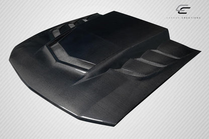 2005-2009 Ford Mustang Interceptor Hood, Carbon Fiber - view 3