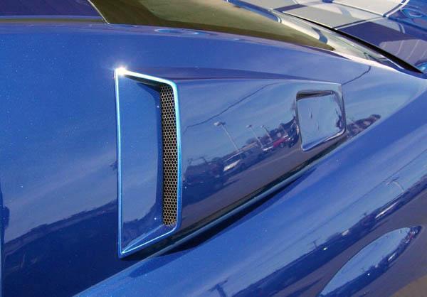 2005-2009 Ford Mustang Polyurethane CVX Window Scoop Louvers - view 1