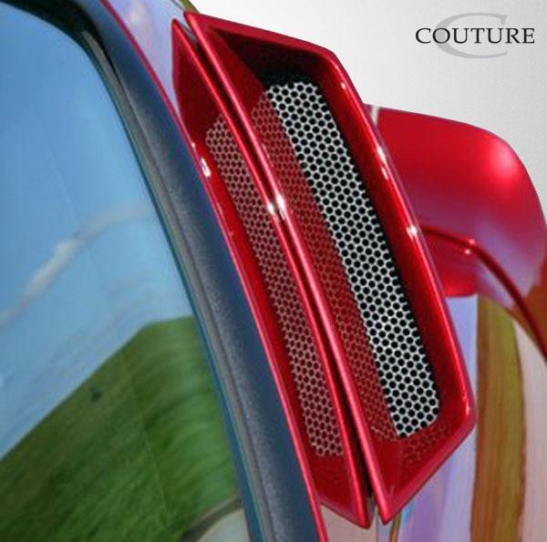 2005-2009 Ford Mustang Polyurethane CVX Window Scoop Louvers - view 3