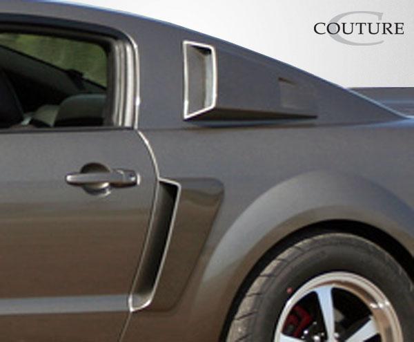 2005-2009 Ford Mustang Polyurethane CVX Window Scoop Louvers - view 4