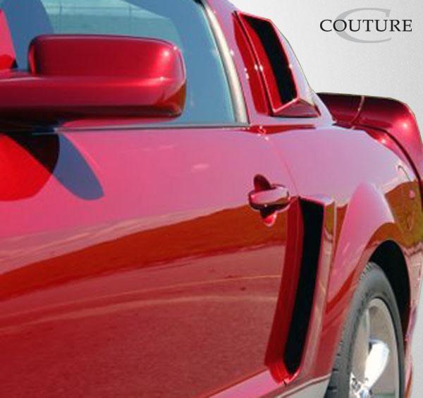 2005-2009 Ford Mustang Polyurethane CVX Window Scoop Louvers - view 6