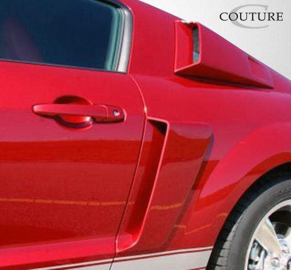 2005-2009 Ford Mustang Polyurethane CVX Window Scoop Louvers - view 7