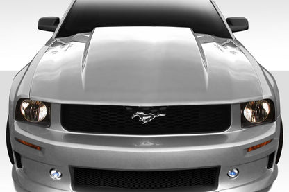 2005-2009 Ford Mustang 2.5 Inch Cowl Hood, Fiberglass - view 1