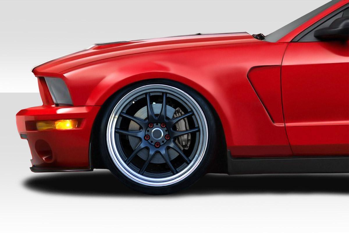 2005-2009 Ford Mustang GT350 V2 Look Front Fenders, Fiberglass - view 1