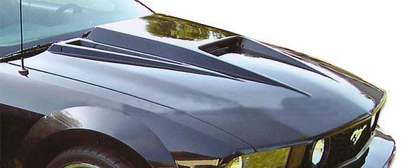 2005-2009 Ford Mustang Spyder 3 Hood, Fiberglass - view 1