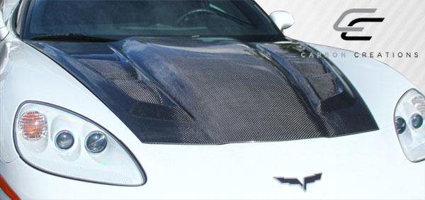 2005-2013 Chevrolet Corvette C6 DriTech H-Design Hood, Carbon Fiber - view 3