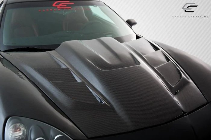 2005-2013 Chevrolet Corvette C6 Dritech ZR Edition 2 Hood, Carbon - view 2
