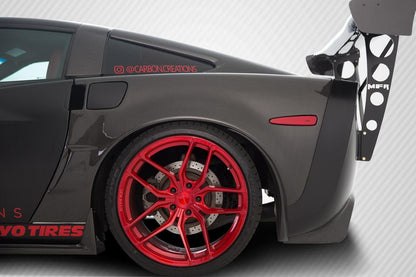 2005-2013 Chevrolet Corvette C6 ZR1 Look Rear Fenders, Carbon Fiber - view 1
