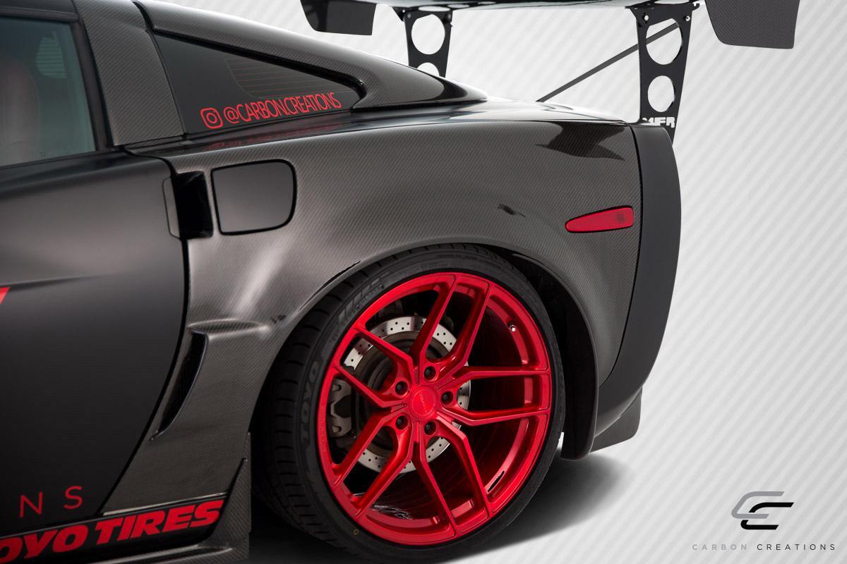 2005-2013 Chevrolet Corvette C6 ZR1 Look Rear Fenders, Carbon Fiber - view 8