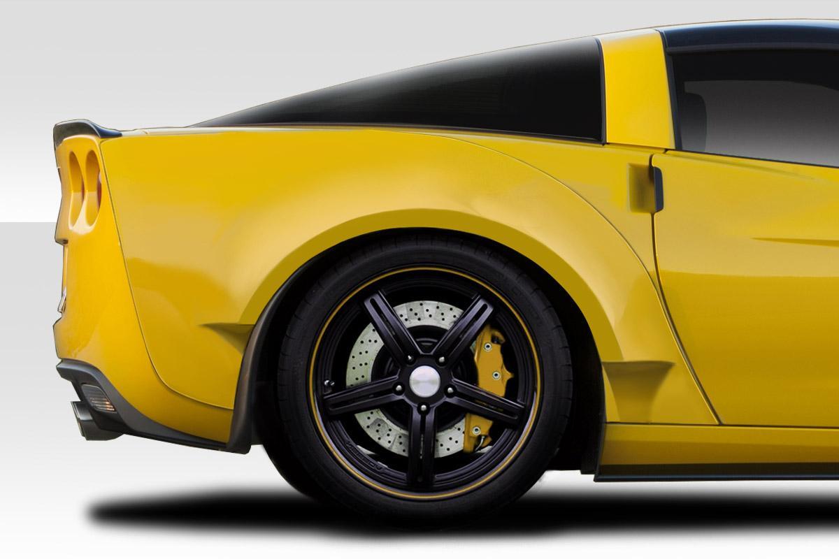 2005-2013 Chevrolet Corvette C6 D Sport Rear Fender Flares, Fiberglass - view 1