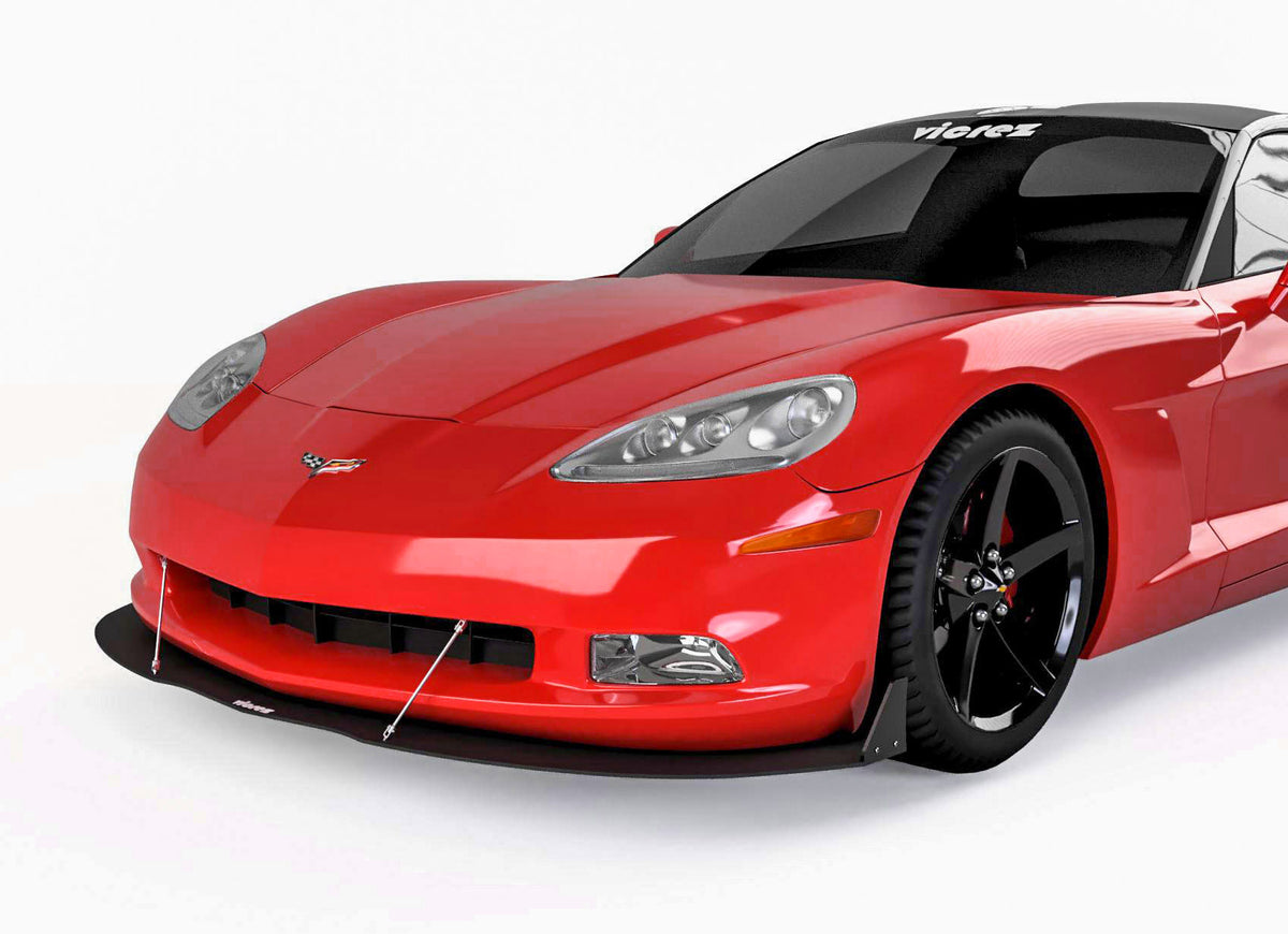 2005-2013 Corvette C6 Front Bumper Splitter, 3-Piece ABS