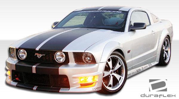 2005-2014 Ford Mustang GT500 Wide Body Side Skirts Rocker Panels - view 3