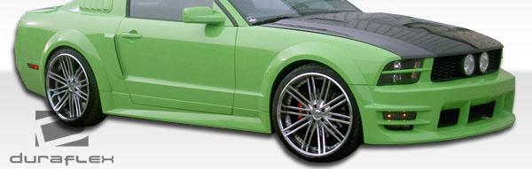 2005-2014 Ford Mustang GT500 Wide Body Side Skirts Rocker Panels - view 5
