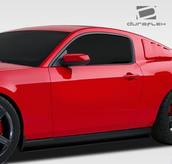 2005-2014 Ford Mustang R-Spec Side Skirt Splitters, Fiberglass - view 2