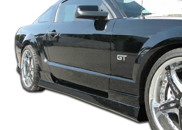 2005-2014 Ford Mustang Stallion Side Skirts Rocker Panels, Fiberglass - view 1