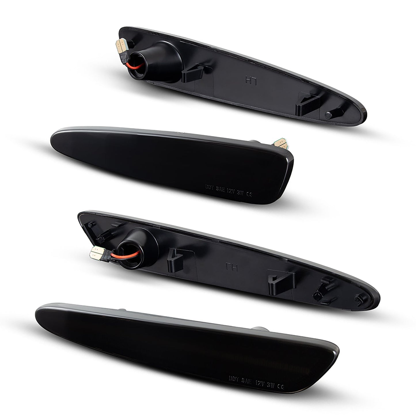 2005-2013 Chevrolet Corvette C6 Smoke White LED Side Marker