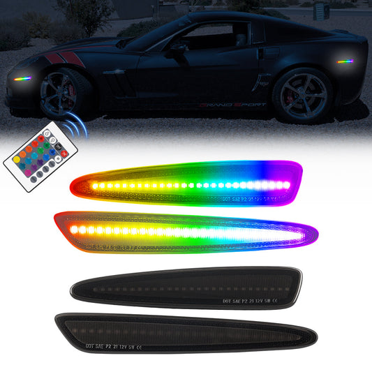 2005-2013 Chevrolet Corvette C6 RGB Smoke LED Side Marker