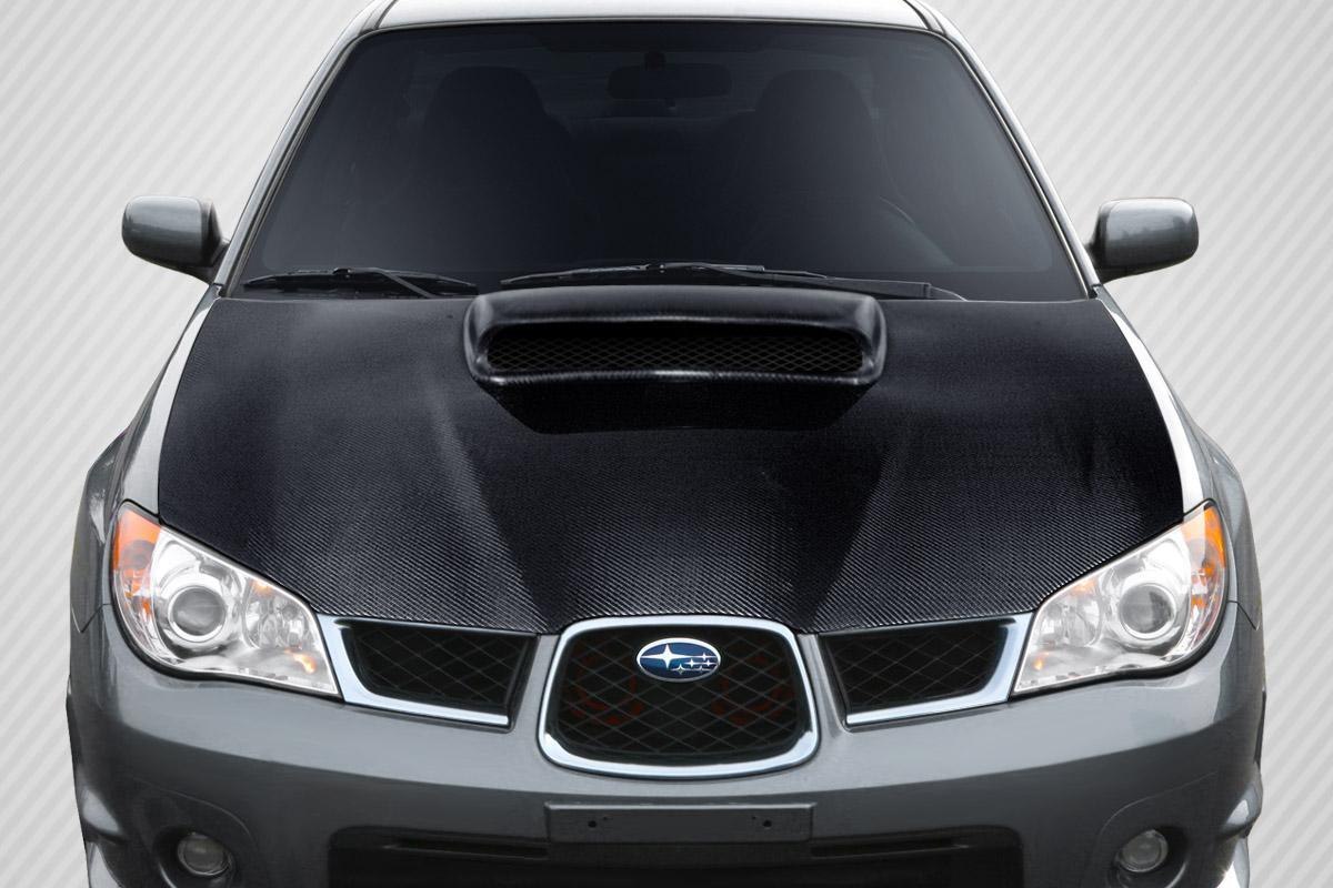 2006-2007 Subaru Impreza WRX STI STI Look Hood, Carbon Fiber - view 1