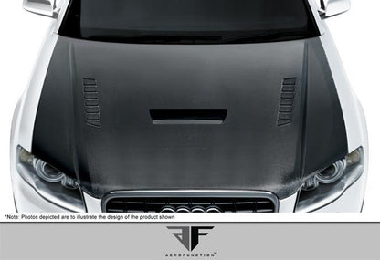 2006-2008 Audi A4 S4 B7 Carbon AF-1 Hood, Carbon Fiber - view 2