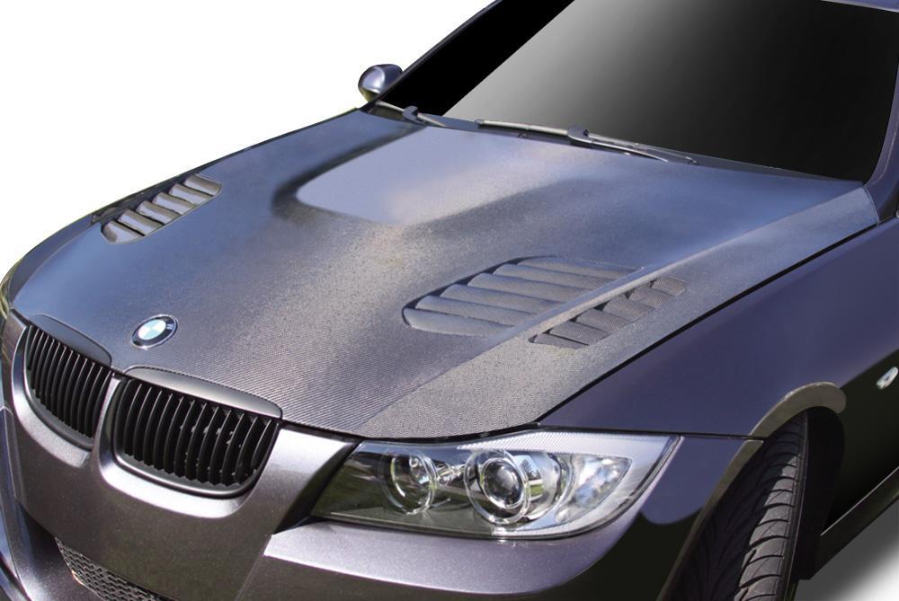 2006-2008 BMW 3 Series E90 4DR Carbon AF-1 Hood, Carbon Fiber - view 1