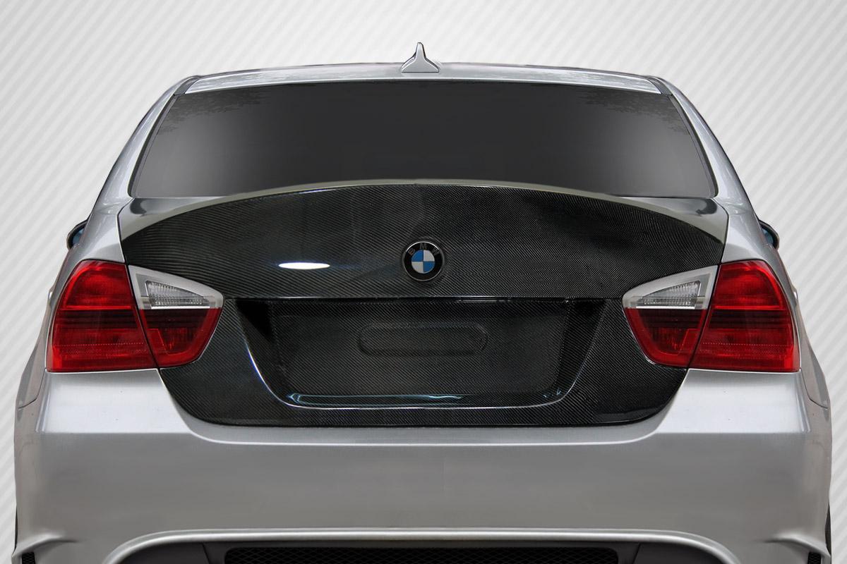 2006-2008 BMW 3 Series E90 4DR Carbon AF-1 Trunk Lid, Carbon Fiber - view 1