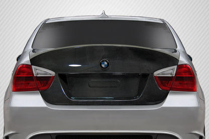 2006-2008 BMW 3 Series E90 4DR Carbon AF-1 Trunk Lid, Carbon Fiber - view 1