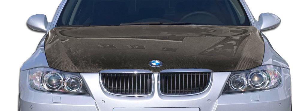 2006-2008 BMW 3 Series E90 4DR OEM Look Hood, Carbon Fiber - view 1