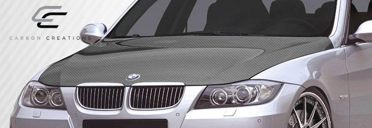 2006-2008 BMW 3 Series E90 4DR OEM Look Hood, Carbon Fiber - view 2
