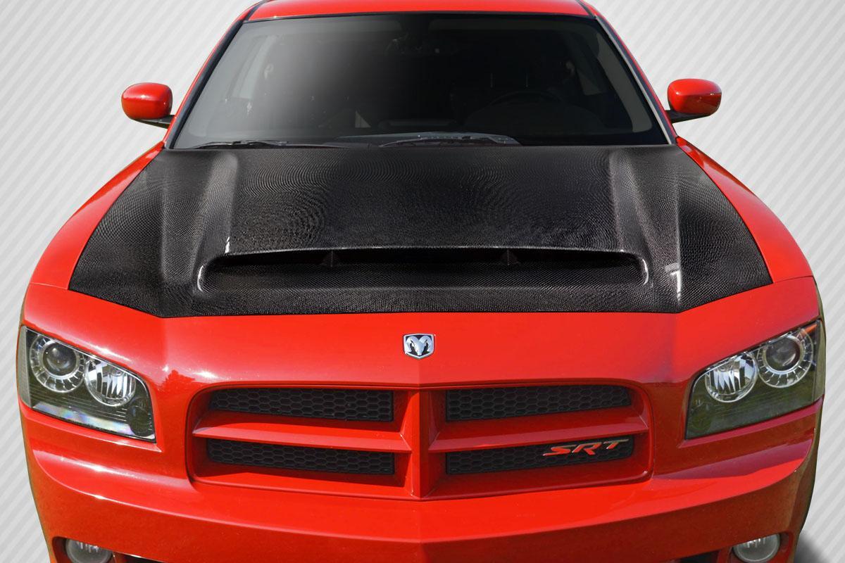 2006-2010 Dodge Charger Demon Look Hood, Carbon Fiber - view 1