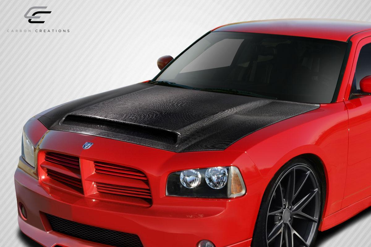2006-2010 Dodge Charger Demon Look Hood, Carbon Fiber - view 2
