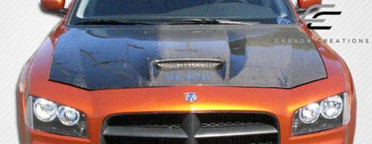 2006-2010 Dodge Charger SRT Look Hood, Carbon Fiber - view 3