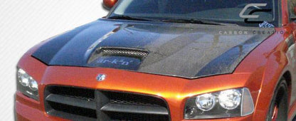 2006-2010 Dodge Charger SRT Look Hood, Carbon Fiber - view 4