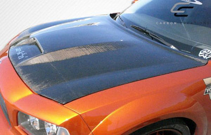 2006-2010 Dodge Charger SRT Look Hood, Carbon Fiber - view 7