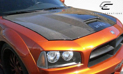 2006-2010 Dodge Charger SRT Look Hood, Carbon Fiber - view 9