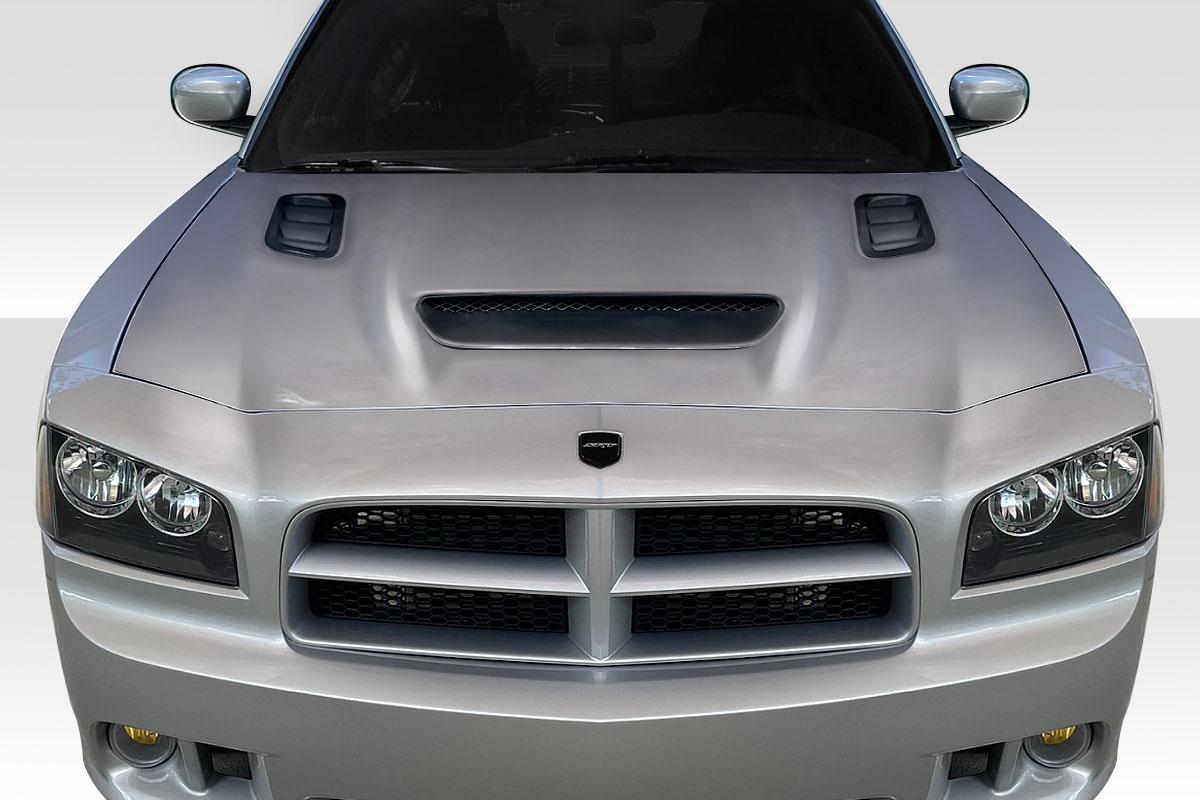 2006-2010 Dodge Charger Hellcat Redeye Look Hood, Fiberglass - view 1