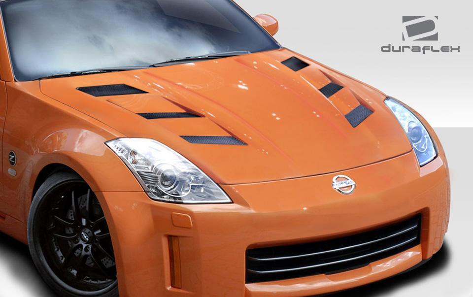 2007-2008 Nissan 350Z Z33 AM-S Hood, Fiberglass - view 2