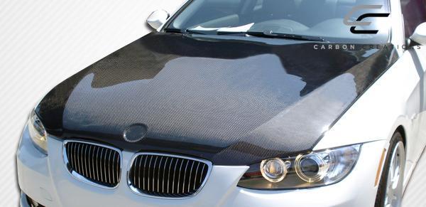 2007-2010 BMW 3 Series E92 2DR E93 Convertible OEM Look Hood, Carbon - view 5