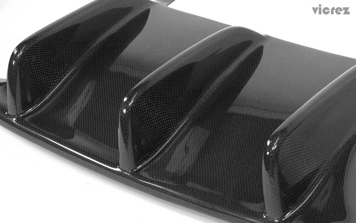 2007-2013 BMW M3 E92 E93 VZ Style Rear Diffuser, Carbon Fiber - view 2