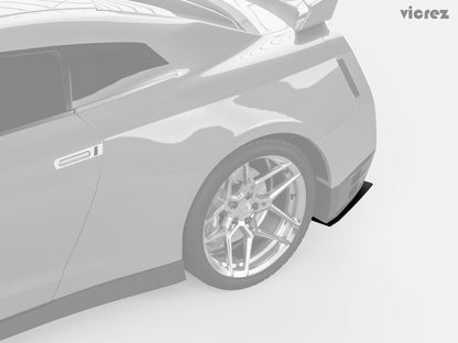2007-2019 Nissan GT-R R35 LV Rear Bumper Side Splitters - view 2