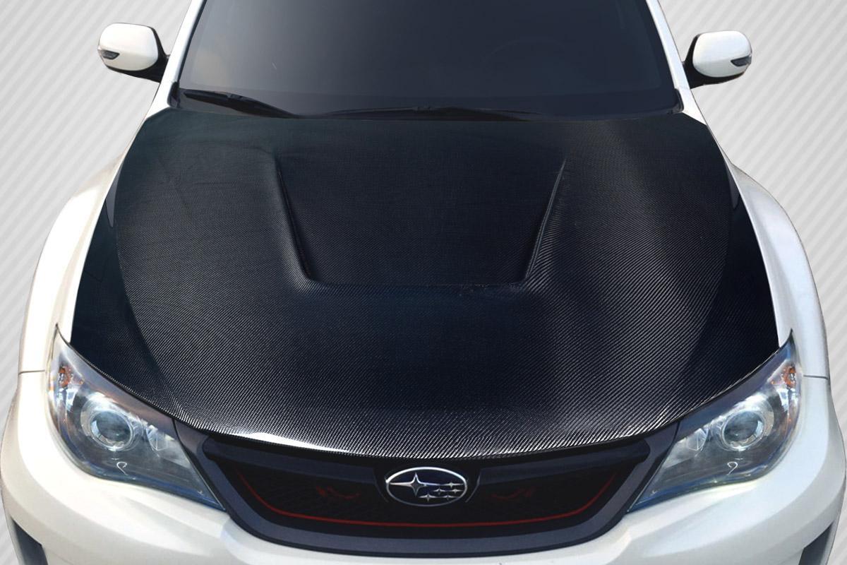 2008-2011 Subaru Impreza 2008-2014 WRX STI Vortex Hood, Carbon Fiber - view 1
