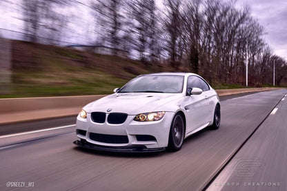 2008-2013 BMW M3 E90 E92 E93 GT4 Look Front Lip Under Spoiler, Carbon - view 3
