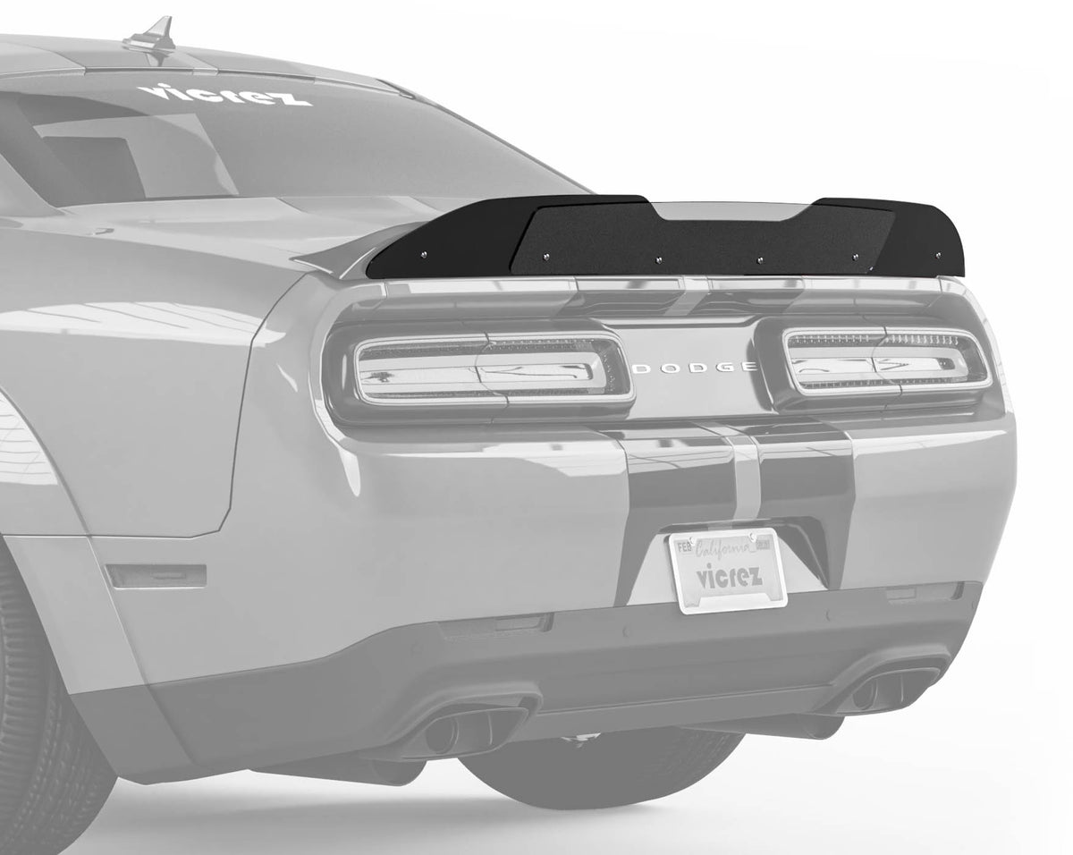 2008-2014 Dodge Challenger V3R Wicker Bill Add-On, Gloss Black - view 7