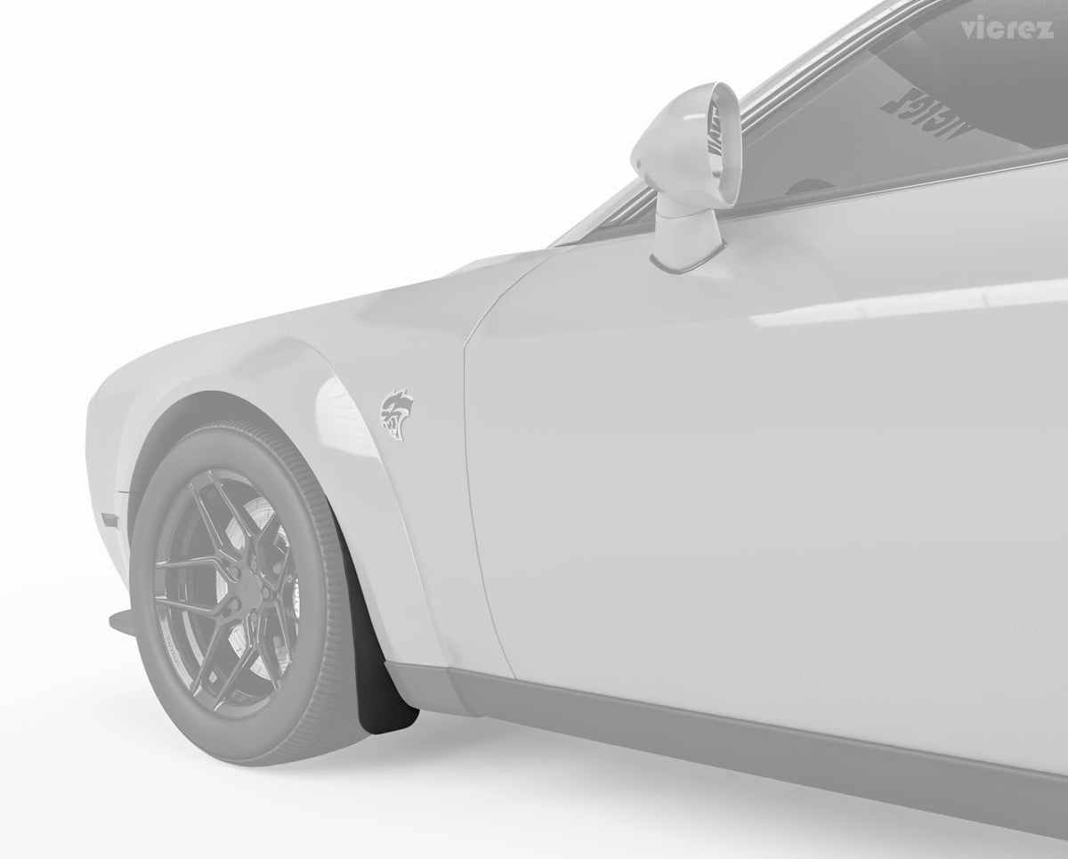 2008-2022 Dodge Challenger Widebody Front Mud Flaps - view 2