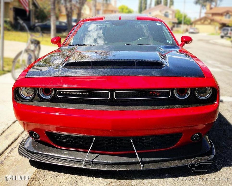 2008-2023 Dodge Challenger Demon Look Hood, Carbon Fiber - view 2